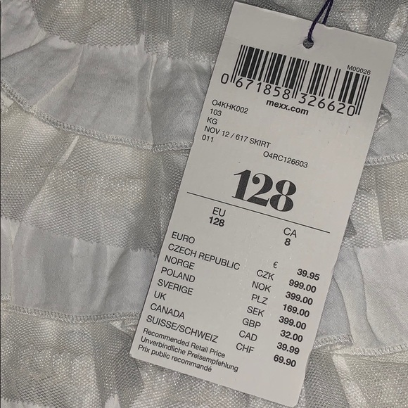 White Ruffle Skirt - Picture 2 of 3